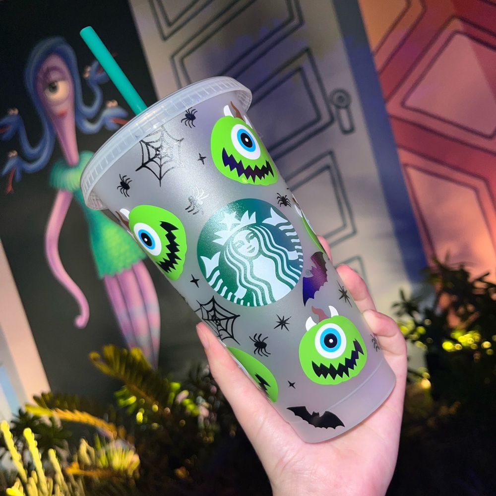 NWT CUSTOM MONSTER INC HALLOWEEN STARBUCKS CUP